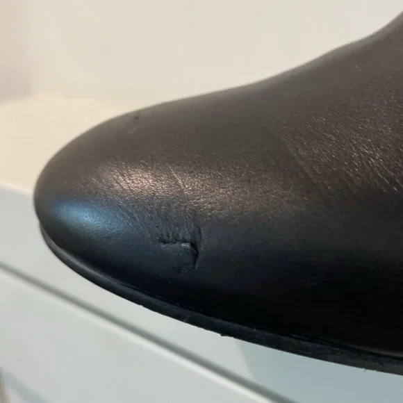 Laurel Over The Knee Covered Wedge Heel Boots Black Size 36 - Picture 15 of 16